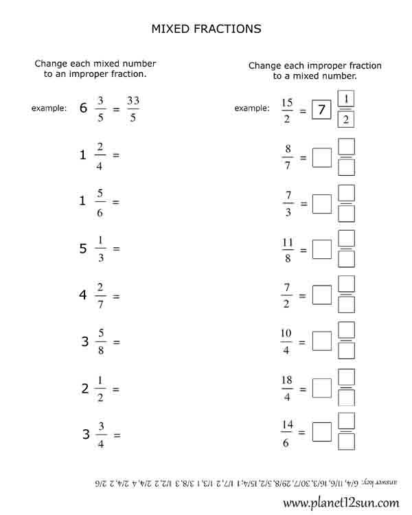 mixed fractions