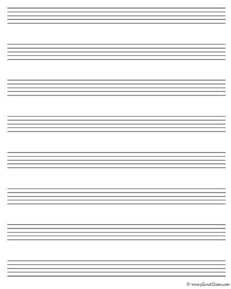 music notes worksheet blank