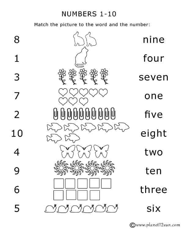 numbers 1-10