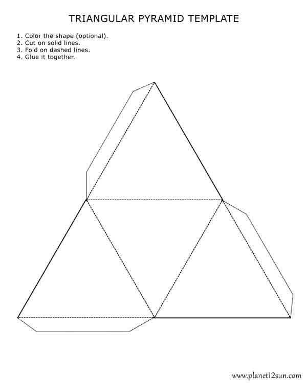 foldable 3D pyramid template