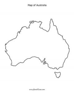 Australia Blank (Blind) Map - genius777.com PRINTABLES