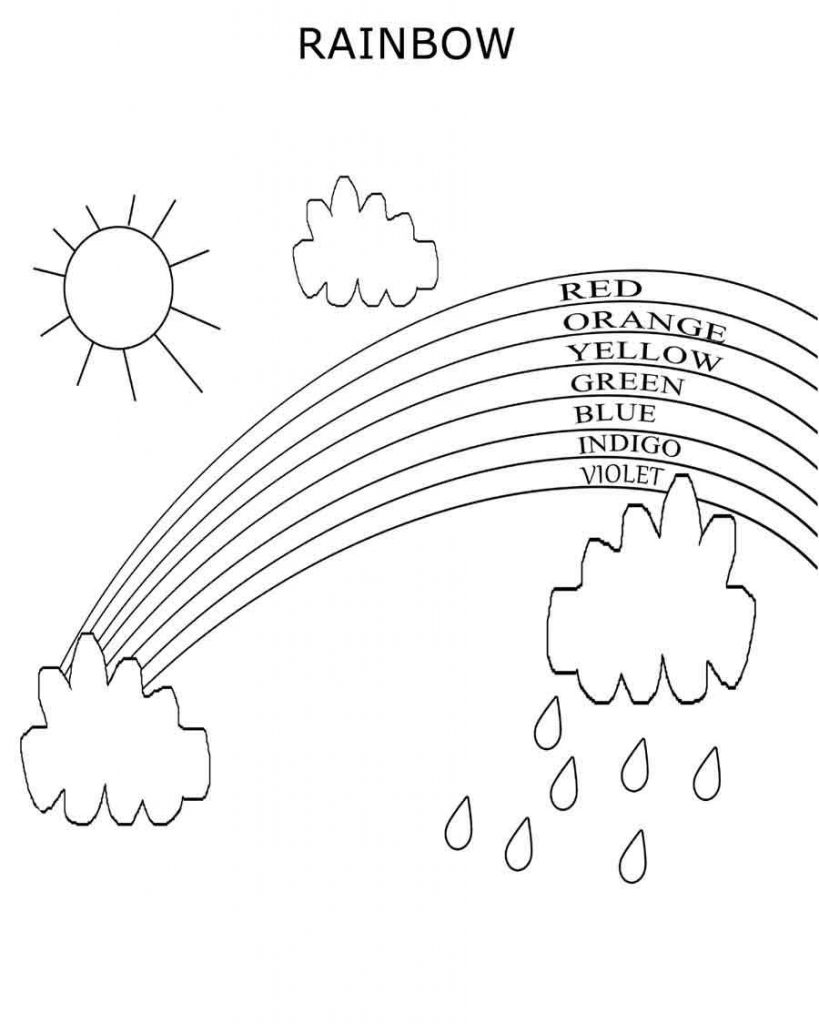 Rainbow - Coloring Page - genius777.com PRINTABLES