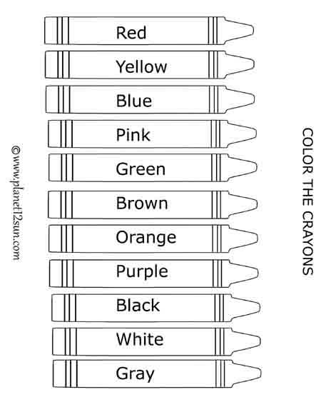 color the crayons