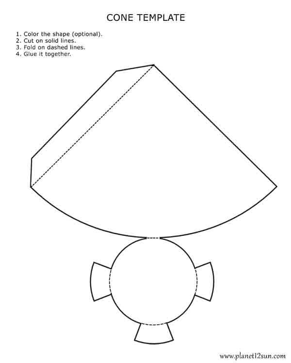 printable 3D cone template