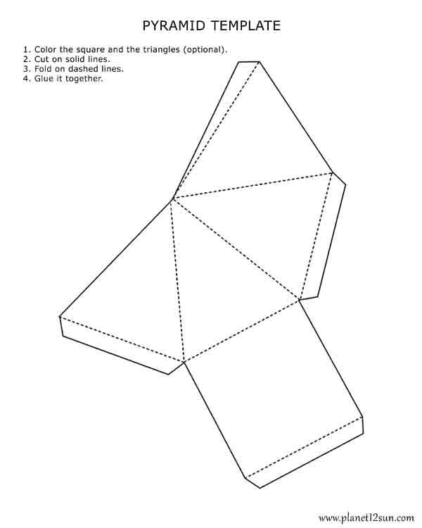 printable 3D pyramid template