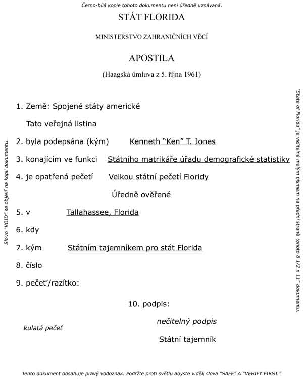 překlad apostily do českého jazyka (vzor)